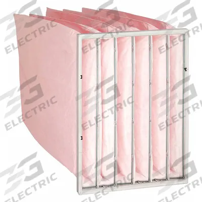 GRAINGER Pocket Air Filter: 24 in x 20 in x 22 in, MERV 13, Pink, Synthetic - MERV 13 Pocket Air Filters