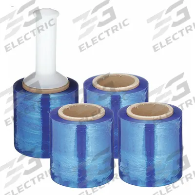 APPROVED VENDOR Stretch Wrap Film: 80 ga Gauge, 3 in Overall Wd, 1,000 ft Overall Lg, Blue - Reusable Handle Color-Coded Stretch Wrap