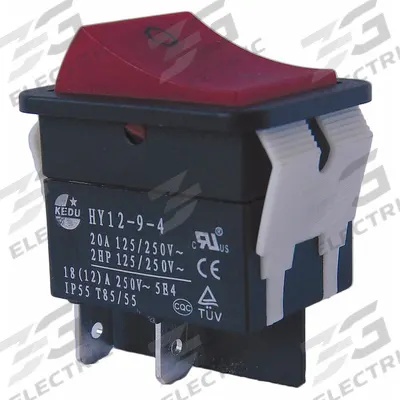 APPROVED VENDOR Rocker Switch: Series HY12, 2 Positions, DPST, On/Off - General Purpose Rocker Switches