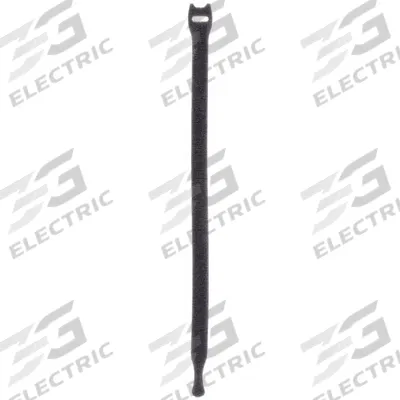 VELCRO BRAND Perforated Back to Back Strap: 12 in Lg, 3.50 in, 0.75 in Wd, Black - Slotted Hook-and-Loop Cable Ties