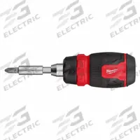MILWAUKEE Multi-Bit Screwdriver: Nut Driver/Phillips/Slotted/Square/Torx Tip, 7 Tips, Magnetic (MPN 48-22-2913). Key specifications — attr1205339: #1 (Square); attr1205303: MILWAUKEE.