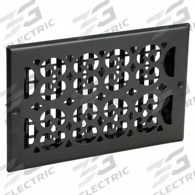 DECOR GRATES Sidewall/Ceiling Register: Wall, 11 1/2 in H, 7 1/2 in W, Decorative, Textured - Sidewall/Ceiling Registers