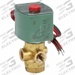 REDHAT Solenoid Valve: 3-Way, Configurable, 1/4 in Pipe Size, 110V AC/120V AC, Quick Exhaust (MPN 8320G174). Key specifications — Pipe Size: 1/4 in; Voltage: 110V AC; Brand: REDHAT; Coil Enclosure: Without Junction Box.