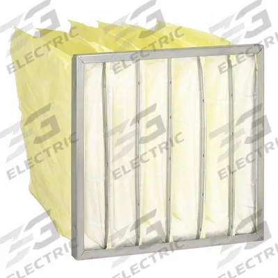 GRAINGER Pocket Air Filter: 24 in x 24 in x 15 in, MERV 14, Yellow, Synthetic - MERV 14 Pocket Air Filters
