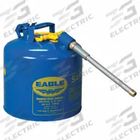 EAGLE Type II Safety Can: For Use With Kerosene, 5 gal Capacity, Includes 5/8 in OD Hose, Blue (MPN U251SX5B). Key specifications — Brand: EAGLE.