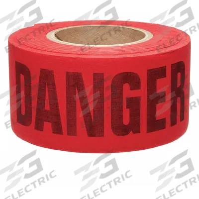 APPROVED VENDOR Barricade Tape: 135 ft Lg, 3 in Wd, Danger Do Not Enter Legend, Cotton - Specific Danger Messaging Barrier Tape