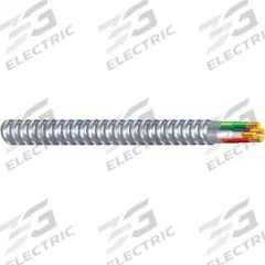 SOUTHWIRE Metallic Clad Building Cable: 6 AWG, 4 Conductors, Copper, 1,000 ft, Aluminum, Std (MPN 68725103). Key specifications — Brand: SOUTHWIRE.