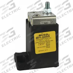 BUSSMANN Fuse Block: Open Block Design, 1 Pole, 700 V AC, Bolt-Down Fuse Block Mounting (MPN BH-2033). Key specifications — Brand: BUSSMANN.