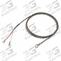 TEMPCO Lug Style Thermocouple: 32°F to 1,400°F /0°C to 760°C, Type J, For Solids/Surfaces Media Type (MPN TRW00023). Key specifications — Brand: TEMPCO; Cable Material: Fiberglass with Stainless Steel Braid; Cable Length: 4 ft; Accuracy: ±2.2 °C or ±0.75 %, Whichever is Greater; Process Mounting Connection: Bolt; Maximum Wire Gauge: 0.25 mm.