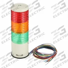 SCHNEIDER Tower Light Assembly: 3 Tier, Green/Orange/Red, Sounder Tier Included, 60 mm Overall Dia (MPN XVC6B35SK). Key specifications — Manufacturer Part Number: XVC6B35SK; Brand: SCHNEIDER; Operating Voltage: 24V; Light Tier Color: Green.