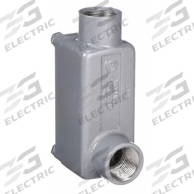 HUBBELL KILLARK Conduit Outlet Body: Aluminum, Powder Coated, X Series, 1 in Trade Size - LB, LL and LR - 90° Elbow Type