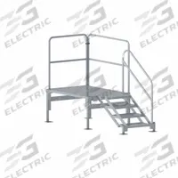 TRI-ARC Portable Stairs: 6 ft Overall Ht, Aluminum/Steel, 1,000 lb Load Capacity, Perforated (MPN TAVSM34-AS). Key specifications — attr1050559: Gray; attr1050557: TRI-ARC.
