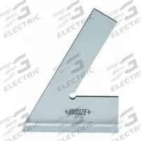 INSIZE Precision Steel Square with Wide Base: 60° Angle, 5-29/32 x 3-29/32 in Outside Dimensions (MPN 4762-150). Key specifications — attr1182176: Stainless Steel; attr1182181: Box; attr1182159: INSIZE; attr1182175: 5-29/32 x 3-29/32 in; attr1182177: 0.0013 in (Inside); 0.0014 in (Outside); attr1182182: Yes.