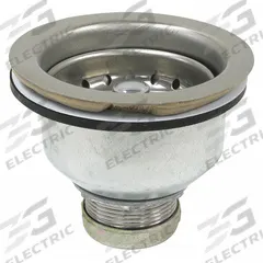 PERFECT PUTTY Strainer: Stainless Steel, Chrome, 2 1/2 in Overall Ht, 4 1/2 in Overall Dia, Threaded (MPN 59-3170). Key specifications — Product Type: Sink Drain; Brand: PERFECT PUTTY; Finish: Chrome; Material: Stainless Steel; Includes: Pressure Cup Housing.
