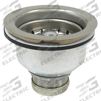 PERFECT PUTTY Strainer: Stainless Steel, Chrome, 2 1/2 in Overall Ht, 4 1/2 in Overall Dia - Sink Drains with Basket Strainer without Tailpiece