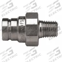 PARKER Hydraulic Quick Connect Hose Coupling: 1/4 in Coupling Size, 316 Stainless Steel, MNPT (MPN FS-252-4MP-E5). Key specifications — Body Material: 316 Stainless Steel; Thread Size: 1/4"-18; Seal Material: Ethylene Propylene; Brand: PARKER.