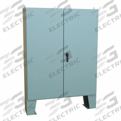 HAMMOND Electrical Enclosure: Steel, 72 in x 60 in x 13 in, NEMA 12, w/Panel, Solid Cover - Steel Dust-Tight Enclosures