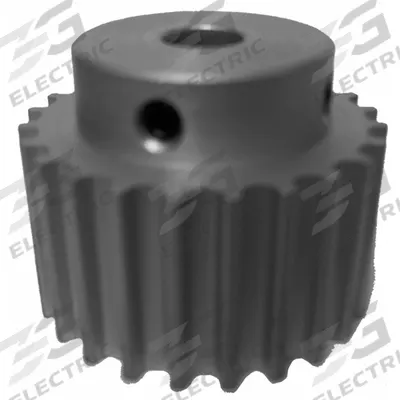 Dayton Timing Pulley: Curvilinear, Fixed, For 15 mm Belt Wd, 24 Teeth, 5 mm Pitch - HTD Section Fixed-Bore Timing Pulleys with Hub