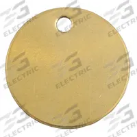C.H. HANSON Blank Tag: Brass, Brass, 0.04 in Thick, Round, 1 1/4 in x 1 1/4 in, 25 PK (MPN 42842). Key specifications — Material: Brass; Color: Brass; Brand: C.H. HANSON.