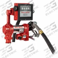FILL-RITE Electric Drum Pump: 12 V DC, 1/4 hp HP, 20 gpm Max. Flow Rate, Cast Iron, Bung, Manual (MPN FR4211H). Key specifications — Brand: FILL-RITE; Meter: Mechanical (Gal).
