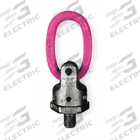 RUD CHAIN Hoist Ring: Pivot/Swivel, Steel w/Pink Powder-Coated Bail, M12-1.75, Max. 1,390 lb (MPN 7989522). Key specifications — Brand: RUD CHAIN; Thread Size: M12-1.75; Operation: Lifting.