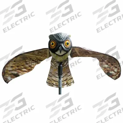 BIRD-X Owl Decoy: Black/Brown, Plastic, 6,000 sq ft Coverage Area (MPN OWL) - Outdoor Equipment