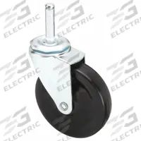 APPROVED VENDOR Stem Caster: Swivel, No Brake, 4 in Wheel Dia., 1 in Wheel Wd, Rubber, Rubber, Black (MPN 20TM16). Key specifications — attr1111099: APPROVED VENDOR; attr1111095: Black; attr1176855: Swivel.
