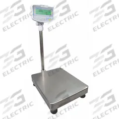 ADAM EQUIPMENT Industrial Bench Scale: 15 5/8 in x 19 5/8 in, Not IP Rated, Column-Mounted (MPN GFC 165a). Key specifications — Connection Ports: RS-232; Readability: 0.01 lb; Brand: ADAM EQUIPMENT; Weighing Surface Material: Stainless Steel.