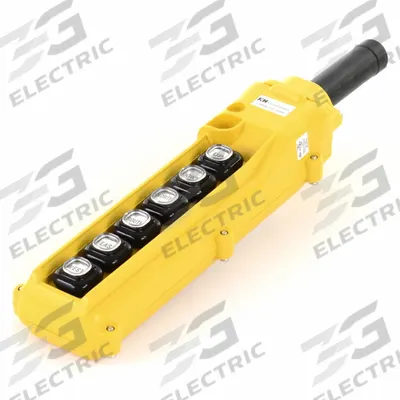 KH INDUSTRIES Pendant Control Station: (6) Push Buttons, 1NO, No Legend, NEMA 4/4X - Push-Button Pendants