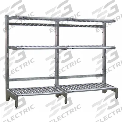 NEW AGE INDUSTRIAL Cantilever Rack: 120 in x 21 in x 72 in, 3 Shelves - Lightweight Corrosion-Resistant Cantilever Shelving