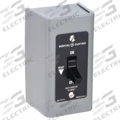 GE Manual Motor Starter: Non-Reversing, 2 Poles, 16 A, Thermal Protection, Toggle Switch (MPN CR101H1). Key specifications — Brand: GE; Thermal Units Required: 1 (Not Included).