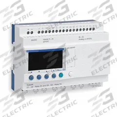 SCHNEIDER ELECTRIC Compact Smart Relay: (12) Resistive, (8) Transistor, 24V AC : 24V DC (MPN SR2B202BD). Key specifications — Brand: SCHNEIDER; Clock Included: Clock Included; Number and Type of Inputs: (12) Resistive; Number and Type of Outputs: (8) Transistor.
