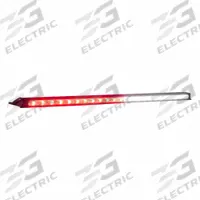CODE 3 Running Board Light: Perimeter Flashing Warning Light, Blue/Red/White, 6.4 W Watt, Clear, LED (MPN C3RNRDC-24L-BWRW). Key specifications — Brand: CODE 3; Lens Color: Clear; Number of Flash Patterns: 32; Installation Type: Permanent; Operating Voltage: 12V; Light Class Rating: SAE Class 1.