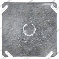RACO Electrical Box Cover: 2 Gangs, Hub, For Square Box Shape, Steel, 4 in Overall Lg (MPN 753). Key specifications — Brand: RACO; For Box Shape: Square; Material: Steel; Cover Design: Hub.