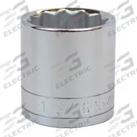 SK PROFESSIONAL TOOLS Socket: SAE, 1/2 in Drive Size, 1 3/16 in Socket Size, 12-Point, Std, Chrome (MPN 40138). Key specifications — attr1204417: SK PROFESSIONAL TOOLS; attr1204392: Chrome.