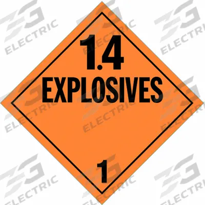 STRANCO Container Placard: Explosives, 10 3/4 in x 10 3/4 in, 10 3/4 in Label Ht - Class 1: Explosives