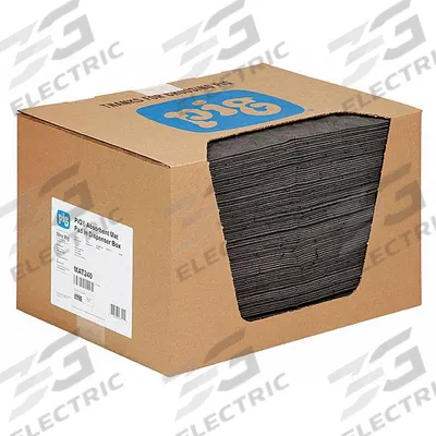 PIG Sorbent Pad: 28 3/16 oz Volume Absorbed Per Pad, 20 in x 15 in Pad Size (L x W) - Sorbent Pads