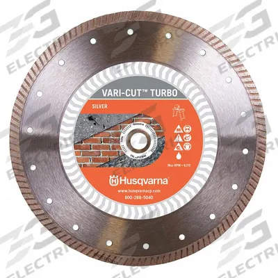 HUSQVARNA Diamond Saw Blade: Brick/Concrete/Granite/Marble/Masonry/Stone, 5 in Blade Dia. - Masonry-Cutting Blades
