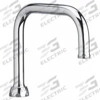 CHICAGO FAUCETS Spout: Spout, Arc, Swivel Spout, Brass, Polished Chrome, Laminar, UNEF (MPN DB6AJKABCP). Key specifications — Includes: Mounting Hardware; Product Type: Spout; Spout Style: Swivel; Body Material: Brass; Color/Finish: Polished Chrome; Brand: CHICAGO FAUCETS.