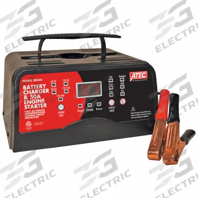 ATEC Battery Charger: Charging, Auto, For AGM/Gel/Wet Cell, Smart - Benchtop Battery Chargers