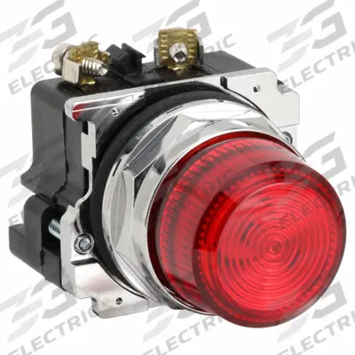 EATON Indicating Light: 30 mm Panel Mounting Size, Red, Fresnel - Modular LED Pilot-Light Assemblies