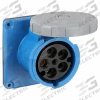 HUBBELL Pin and Sleeve Receptacle: Blue, 120/208V AC, Single Phase, 100 A, 2 Pole, 3 Wire (MPN HBL5100R9W). Key specifications — Brand: HUBBELL.