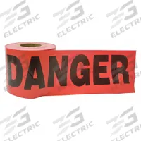 APPROVED VENDOR Barricade Tape: 300 ft Lg, 3 in Wd, Danger Legend, Polyethylene, Red Color (MPN 16103). Key specifications — Tape Message: Danger; Message Color: Black; Brand: APPROVED VENDOR.