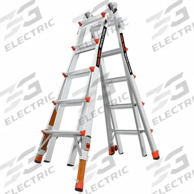 LITTLE GIANT Combination Ladder: 6 Configurations, Aluminum, 300 lb Load Capacity - All Configuration Multifunction Ladders