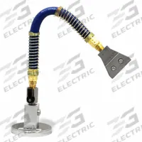 EXAIR Blow Off Station: 21.8 scfm Air Consumption, Flat, 250 psi Air Pressure, 18 in Hose Lg (MPN 1122-9318). Key specifications — attr1341131: EXAIR; attr1341162: Air Nozzle; attr1341142: 1122 2" Flat Super Air Nozzle, 9218 18" Stay Set Hose, 9042 Single Outlet Magnetic Base w/ Mini Shut Off Valve; attr1341129: Flat.