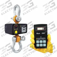 RON CRANE SCALES Crane Dynamometer: 2,000 lb Wt Capacity - Imperial, +/-0.1% Accuracy, 1 lb, Digital (MPN RON 2501-S01CC). Key specifications — Readability: 1 lb; Standards: CE; Indicator Attachment: Wireless Remote; Includes: Carrying Case; Housing Material: Alloy Steel; Manufacturer Part Number: RON 2501-S01CC; Brand: RON CRANE SCALES; Weighing Units: short ton.