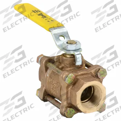 APOLLO Manual Two-Way Ball Valve: 3/4 in, Bronze, Straight, FNPT x FNPT - Bronze Ball Valves