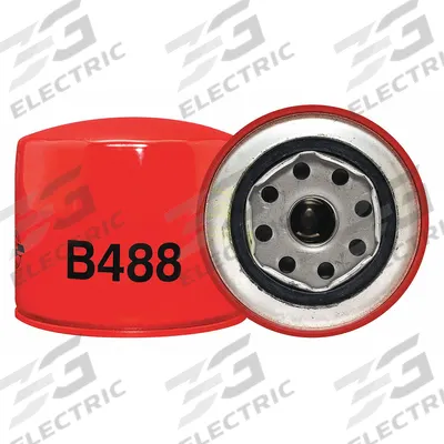 BALDWIN FILTERS Oil Filter: B488, M20-1.50 Thread Size, 3 1/4 in Overall Ht - Spin-On Oil Filters