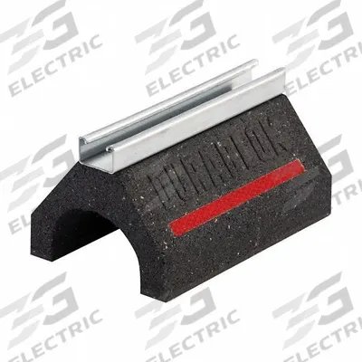 B-LINE BY EATON Support Blocks with Strut Channel: Rubber Base, 304 Stainless Steel