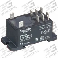 SCHNEIDER Enclosed Power Relay: DIN-Rail & Surface Mounted, 30 A Current Rating, 120V AC, DPDT (MPN RPF2BF7). Key specifications — attr211321: SCHNEIDER; attr864598: Square; attr864602: DIN Rail & Top Flange; attr864634: 1/4 in Tab Terminal; attr864642: RPF2BF7; attr869492: 3 A at 28V DC (NC IEC); attr934629: Harmony™ RPF Power Series.